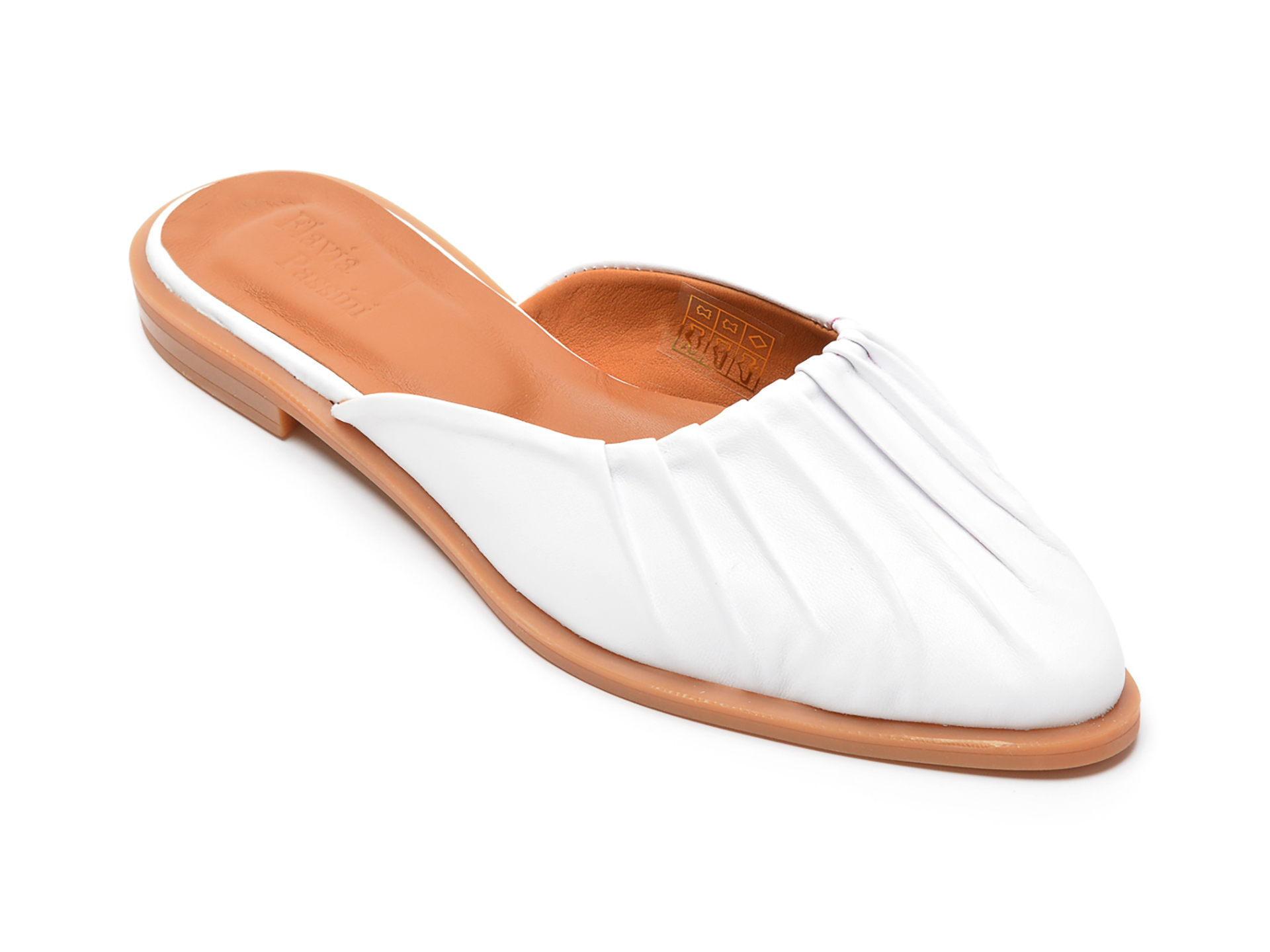 Papuci FLAVIA PASSINI albi, 22170, din piele naturala Flavia Passini imagine 2022 13clothing.ro