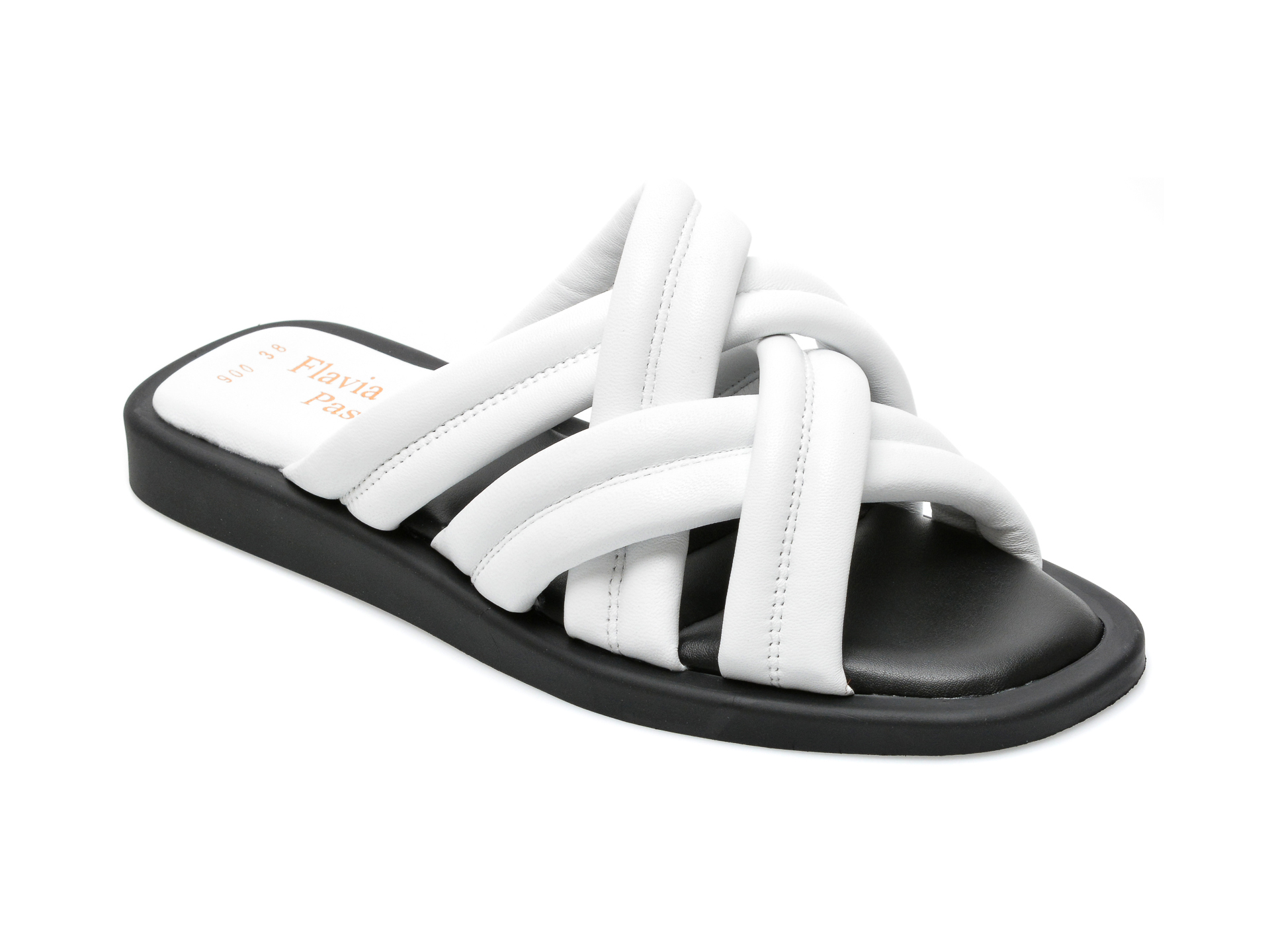 Papuci FLAVIA PASSINI albi, 226900, din piele naturala