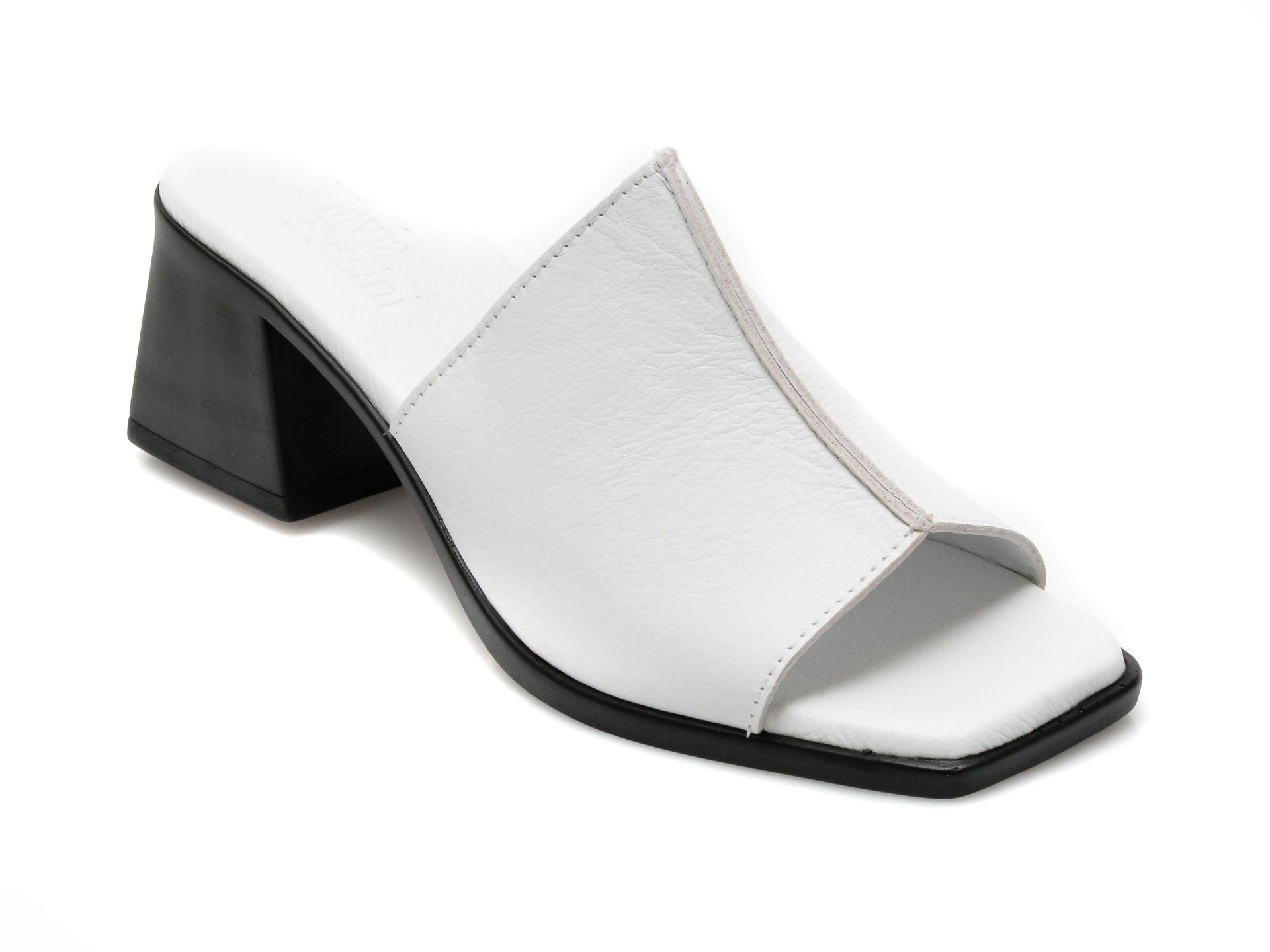 Papuci FLAVIA PASSINI albi, 7007, din piele naturala Flavia Passini imagine 2022 13clothing.ro