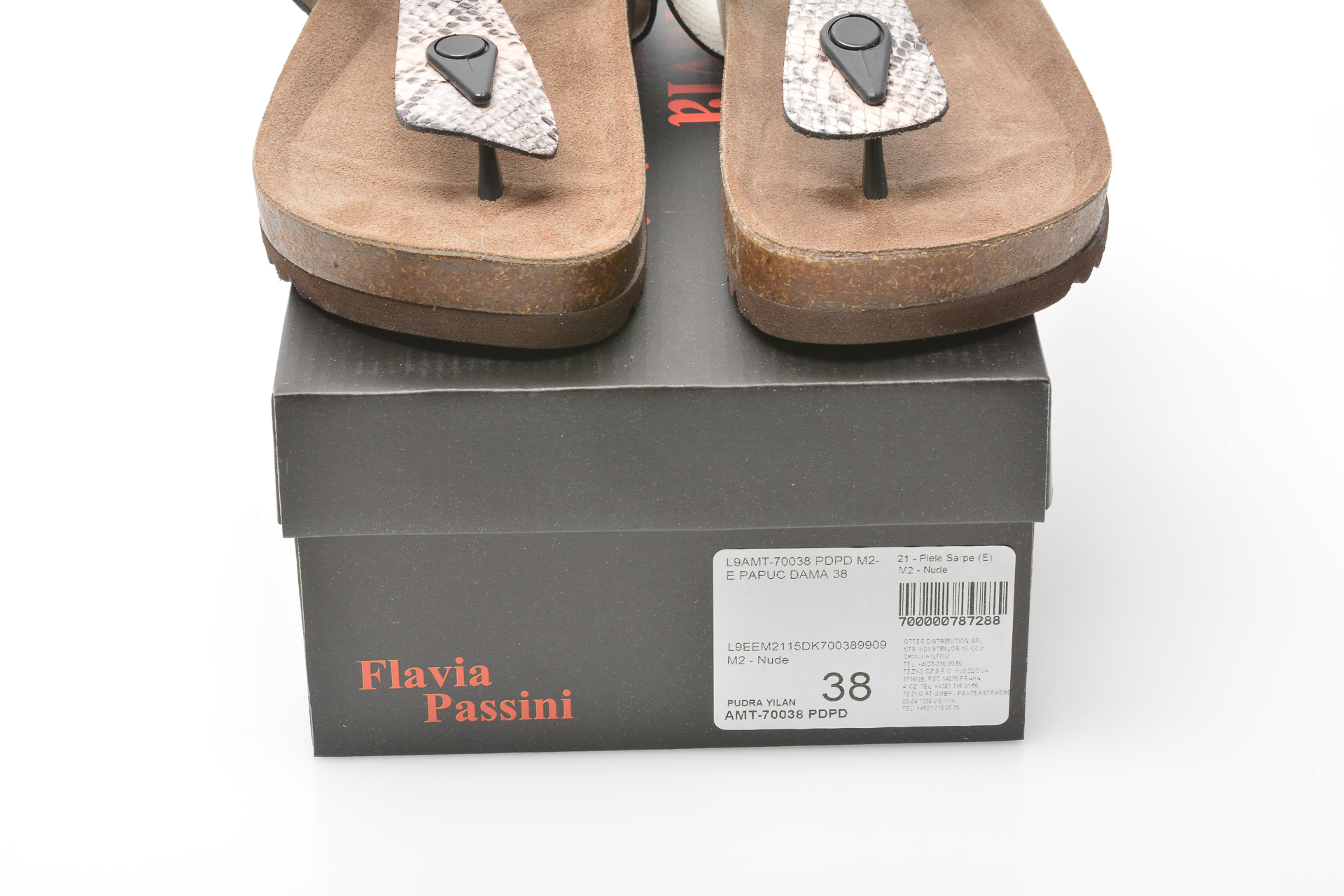Papuci FLAVIA PASSINI gri, 70038, din piele naturala Flavia Passini imagine reduceri