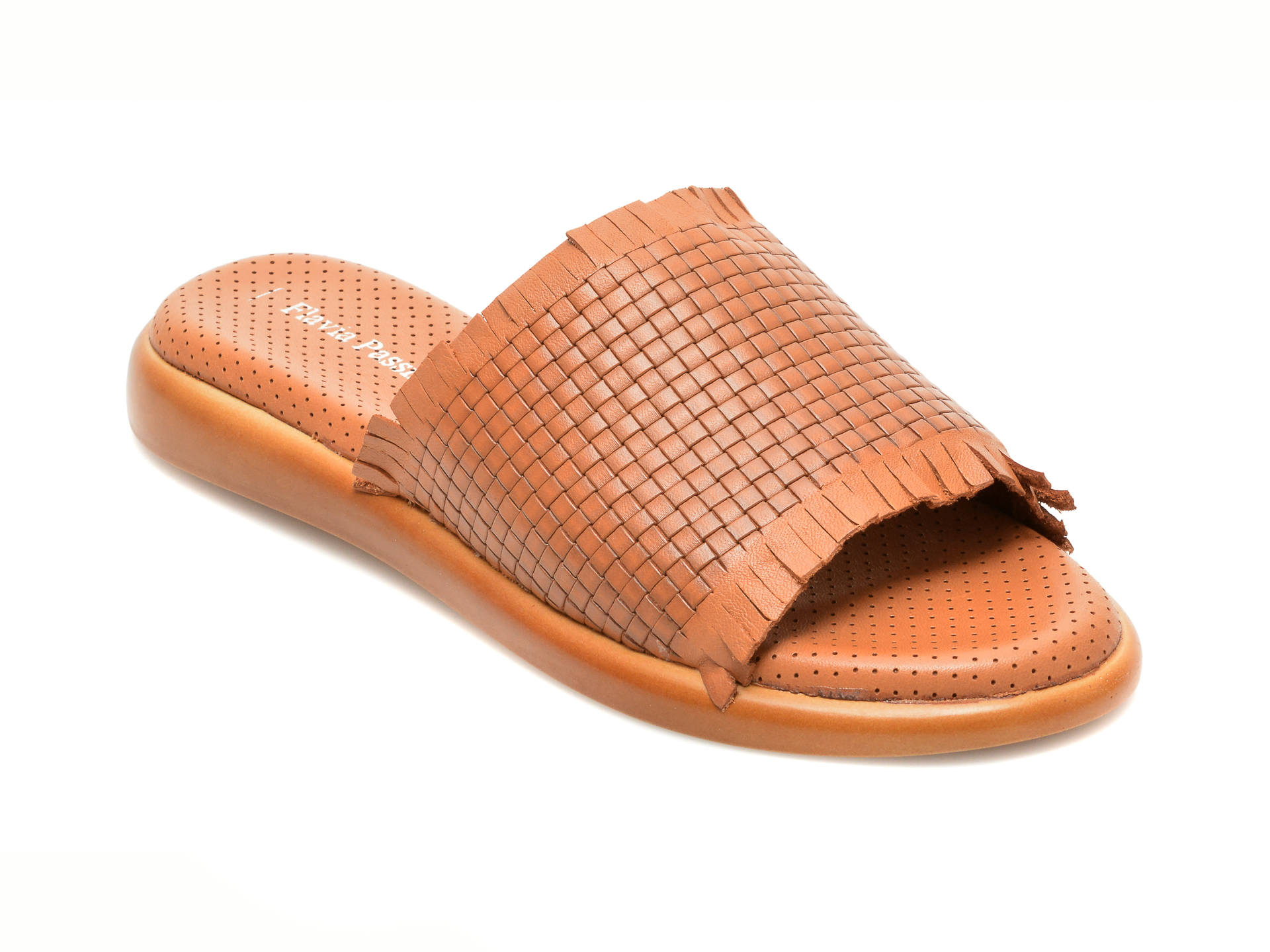 Papuci FLAVIA PASSINI maro, 22060, din piele naturala Flavia Passini imagine reduceri