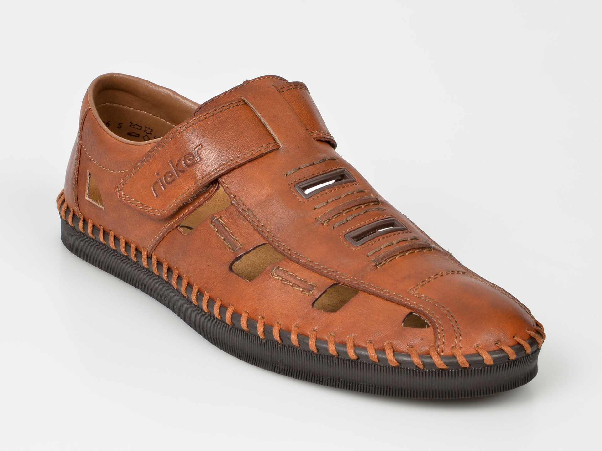 Pantofi RIEKER maro, B2983, din piele naturala