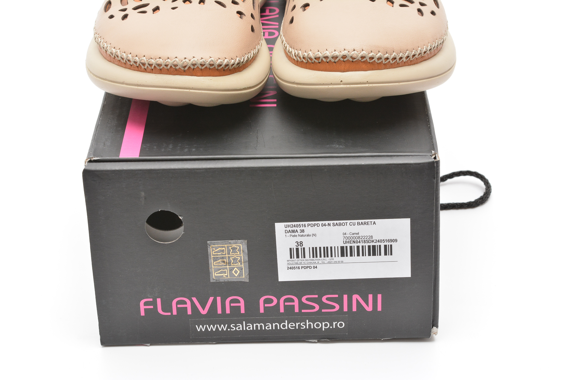 Saboti FLAVIA PASSINI maro, 240516, din piele naturala Flavia Passini imagine 2022 13clothing.ro