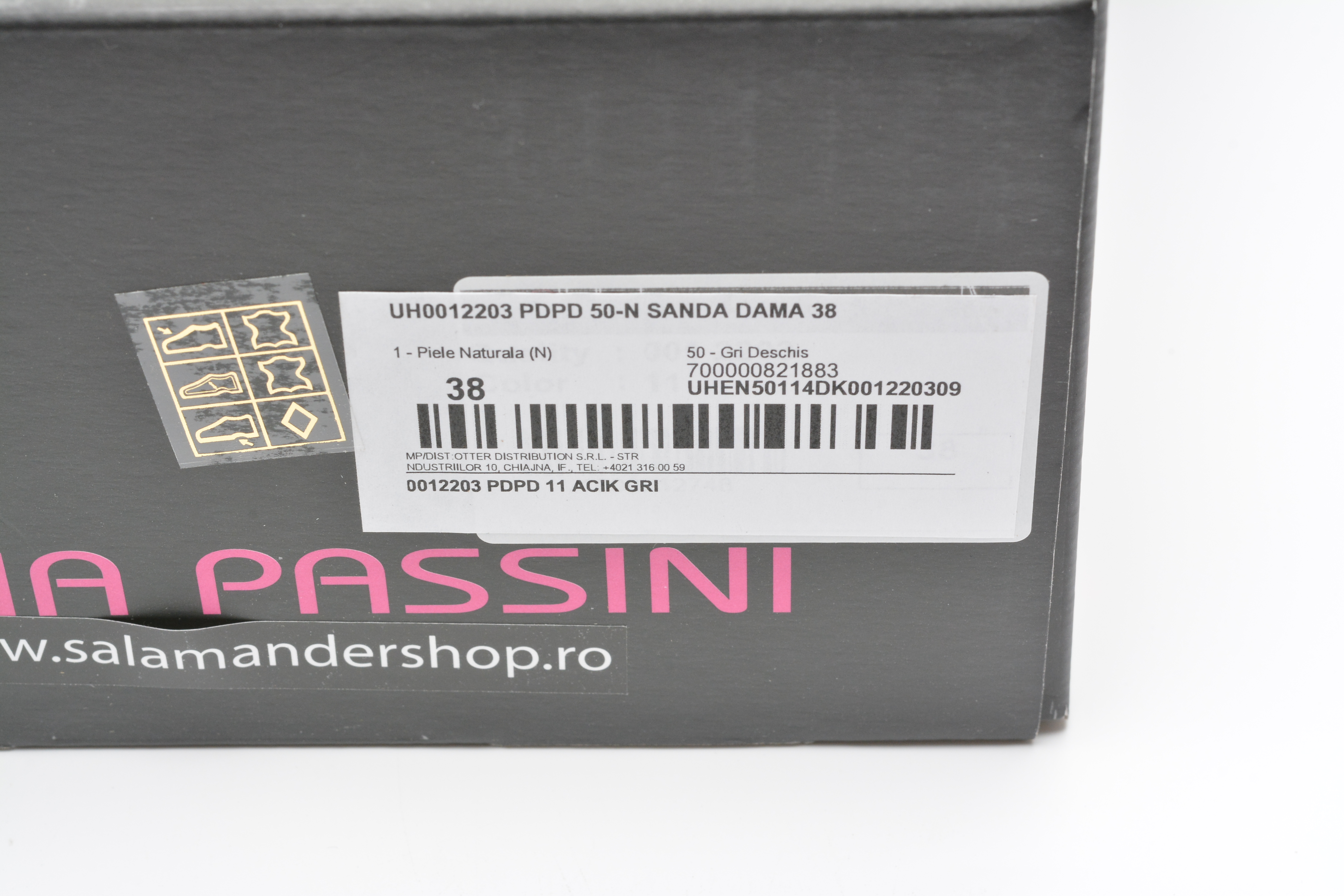 Sandale FLAVIA PASSINI gri, 12203, din piele naturala Flavia Passini imagine 2022 13clothing.ro