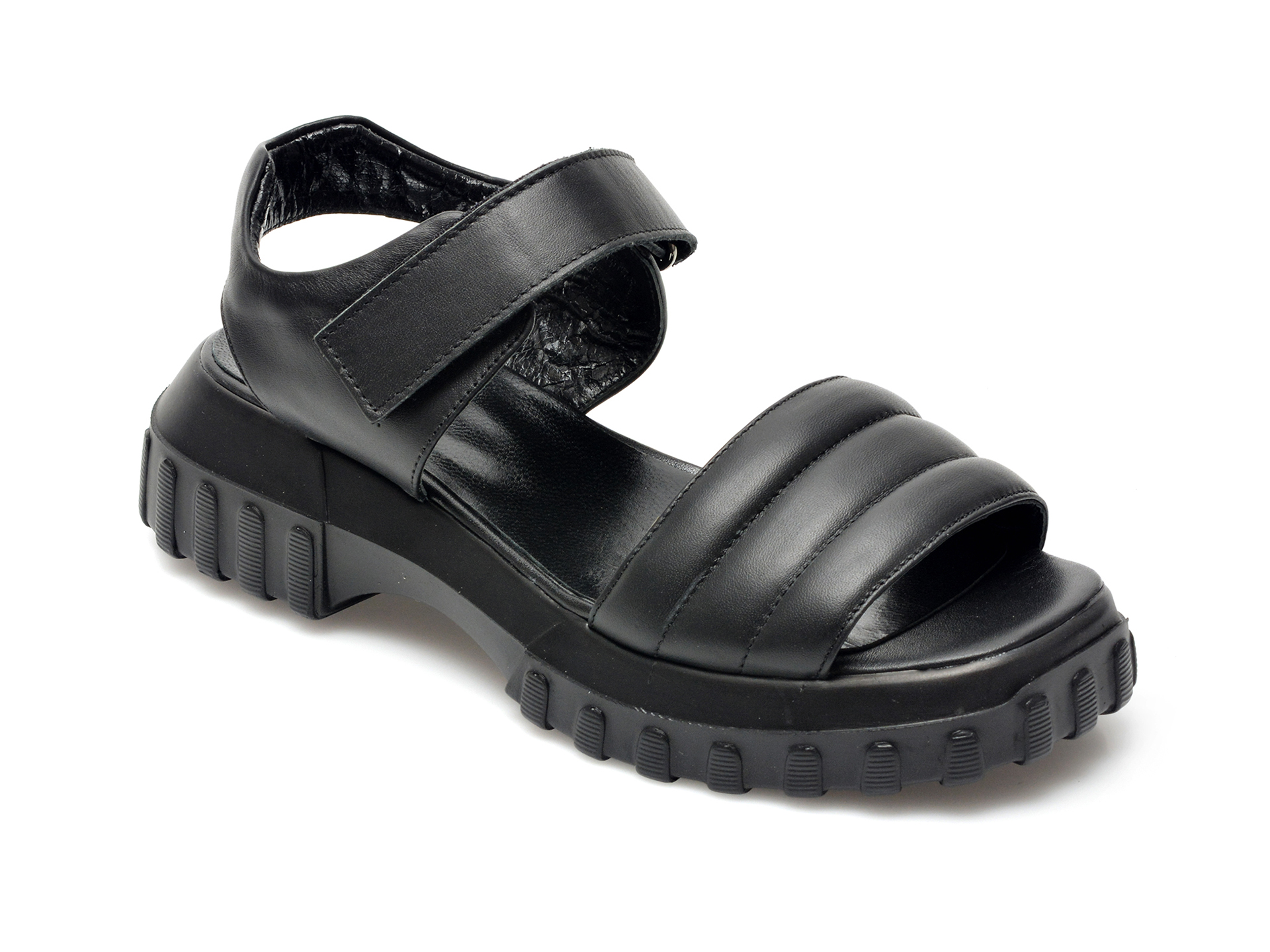 Sandale GRYXX negre, 224754, din piele naturala