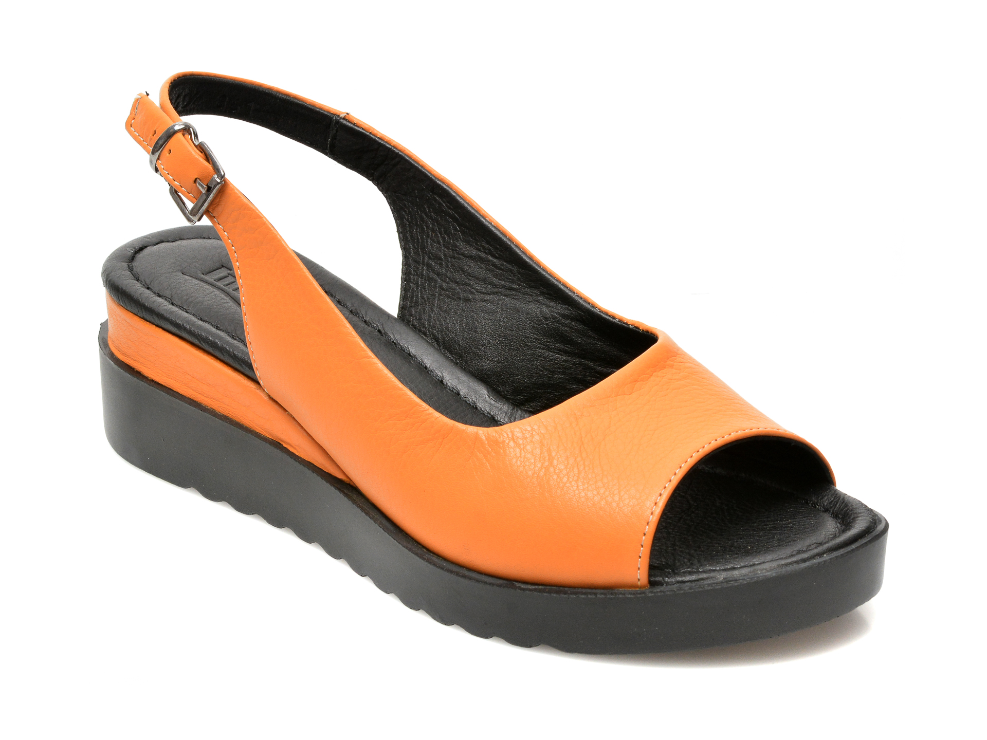 Sandale IMAGE portocalii, 2740, din piele naturala Image imagine noua 2022