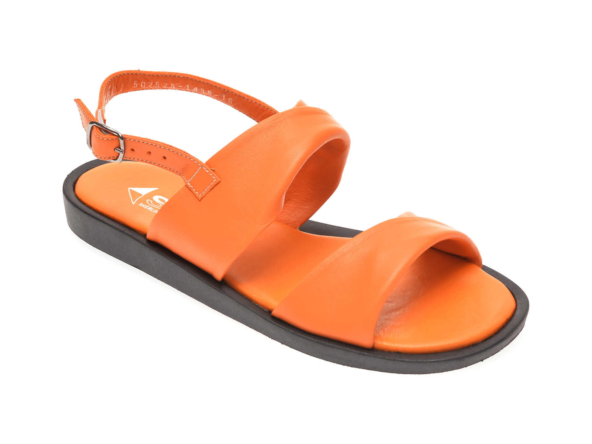 Sandale MISS LIZA portocalii, 1182525, din piele naturala