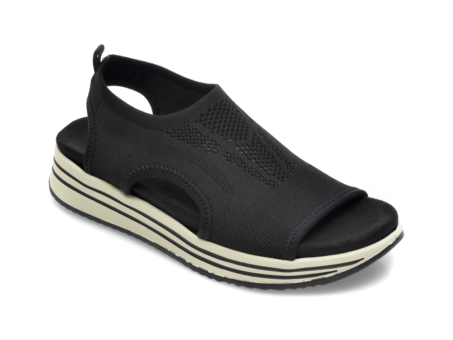Sandale REMONTE negre, R2955, din material textil
