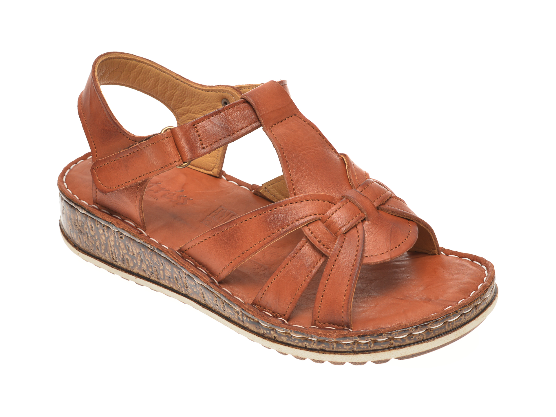 Sandale SINESTRESS maro, 1370, din piele naturala