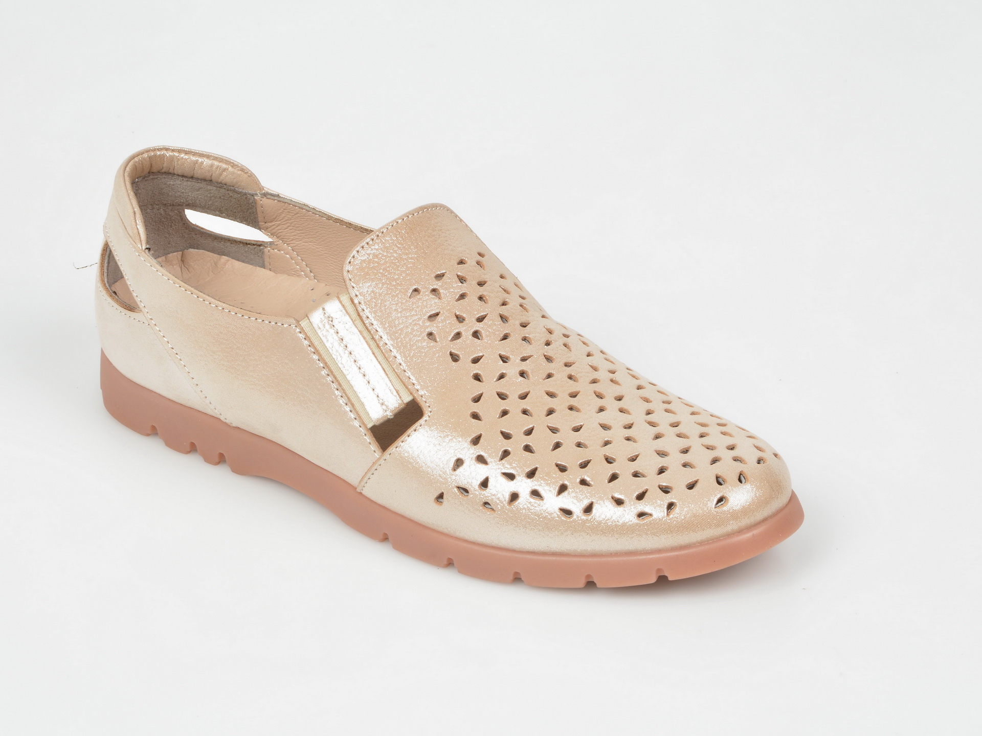 Pantofi FLAVIA PASSINI aurii, 14252, din piele naturala